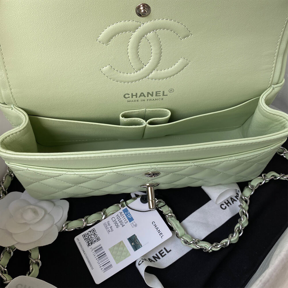 Ch**el classic flap medium silver hardware